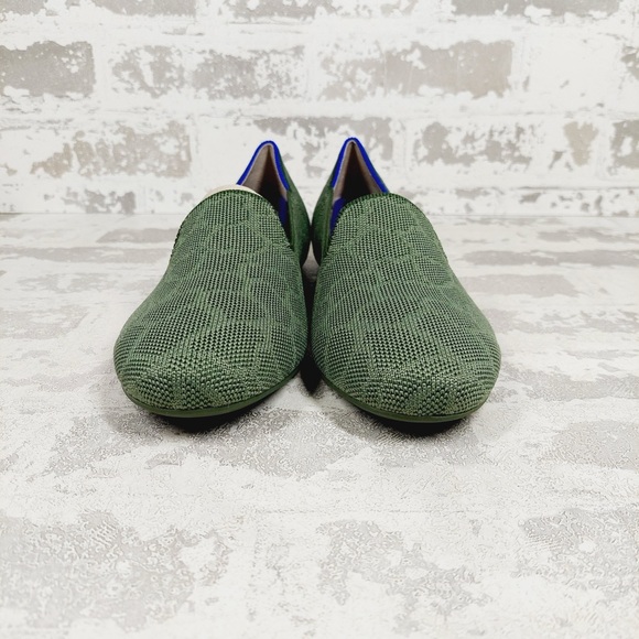 NEW Rothy's The Flat Safari Green Sage Giraffe Round Toe Slip On Loafers F559 - Picture 4 of 8